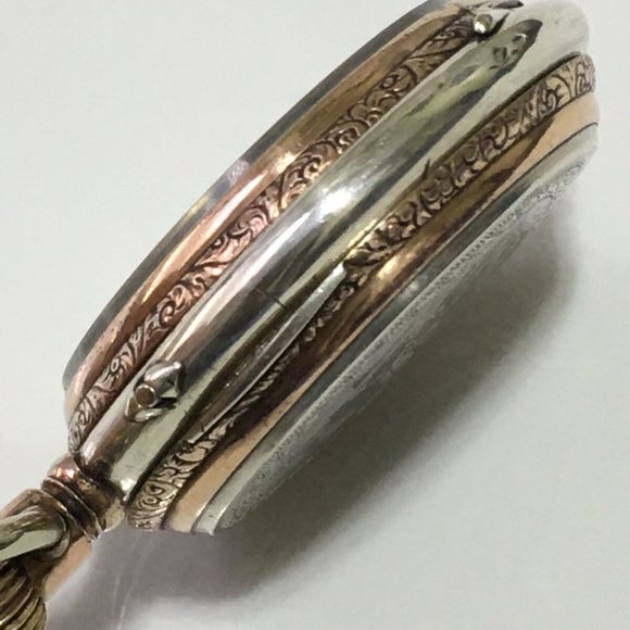 Antique Tissot QUANTIEME Cylindre Geneve Calendar Silver pocket watch Runs - Picture 4 of 10